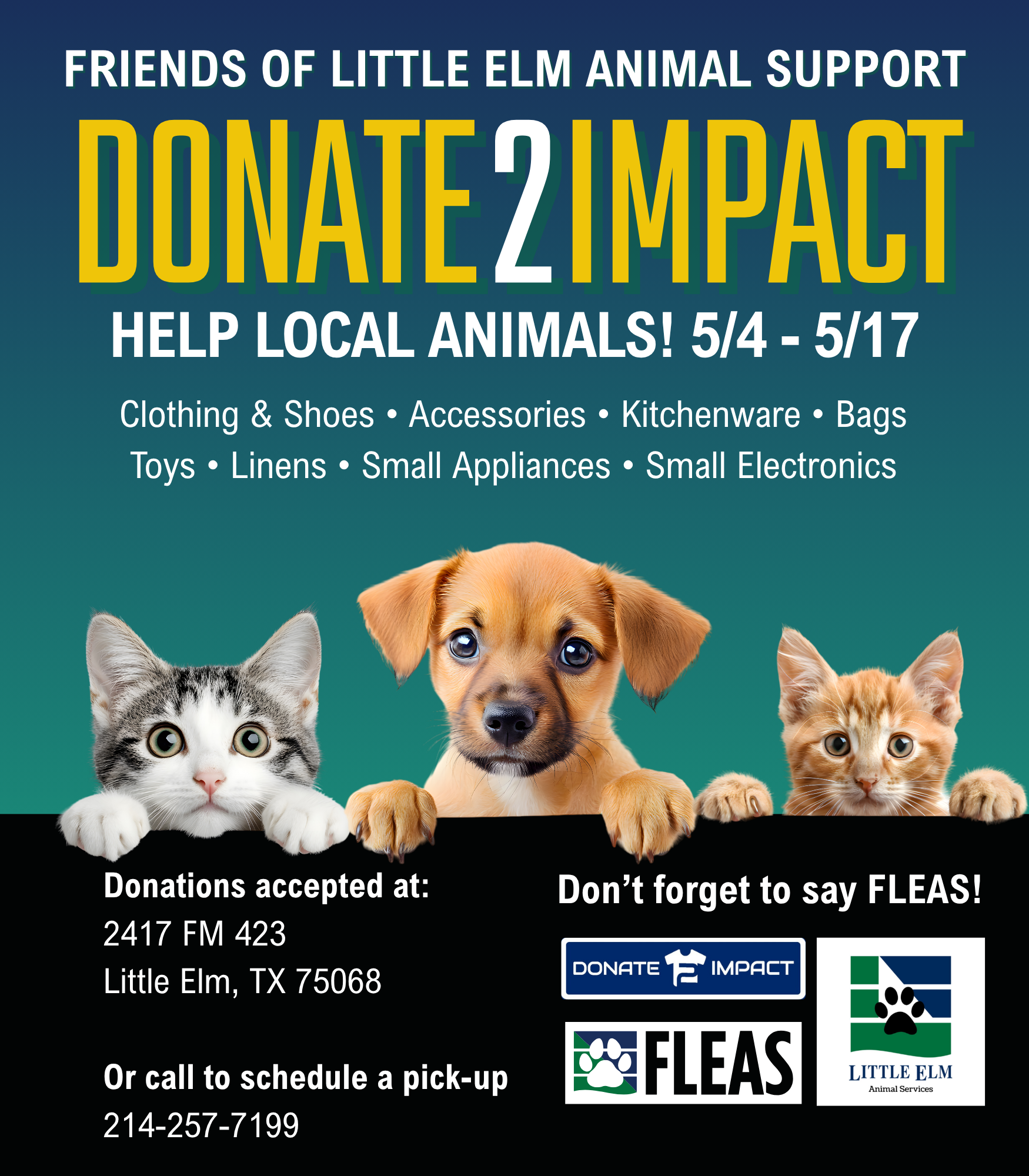 Donate2Impact - 5/4-5/17